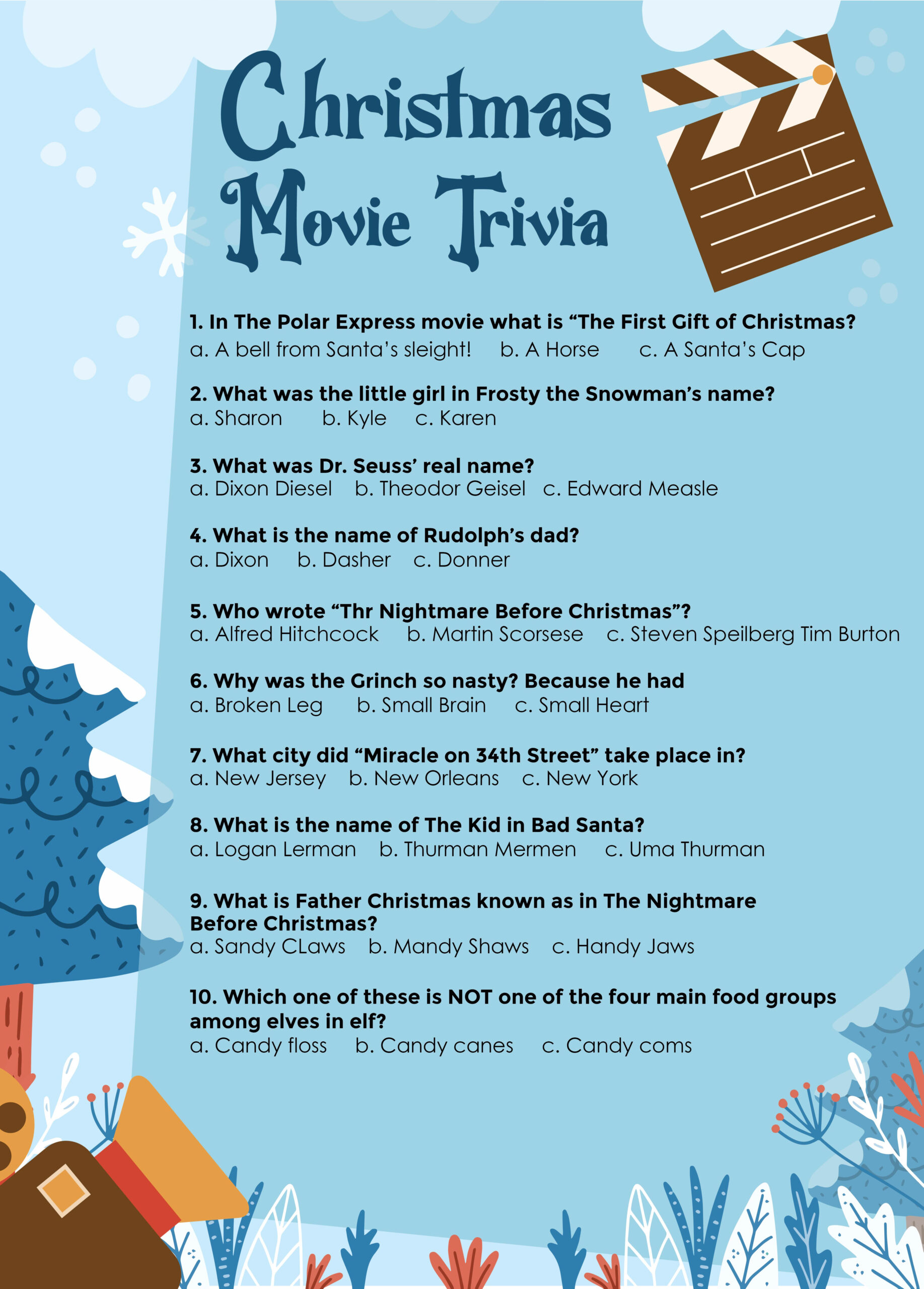 10 Best Christmas Vacation Printable Movie Trivia Printablee