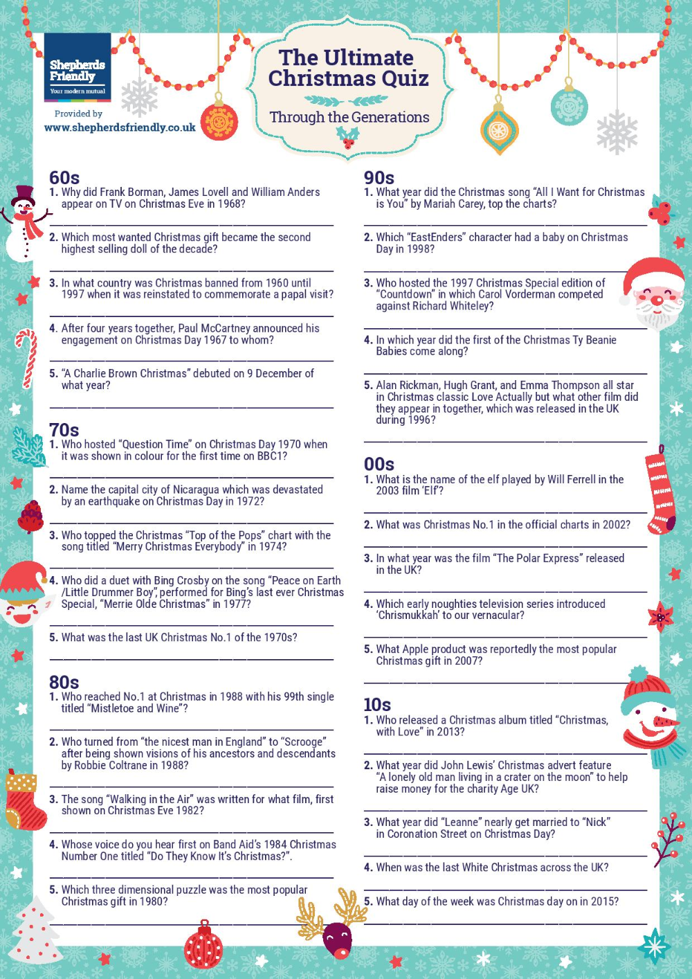 11 Good Christmas Quiz Questions And Answers Printable For Android 