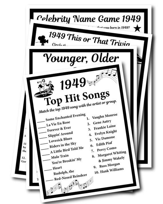 1940s Music Trivia Questions And Answers Printable