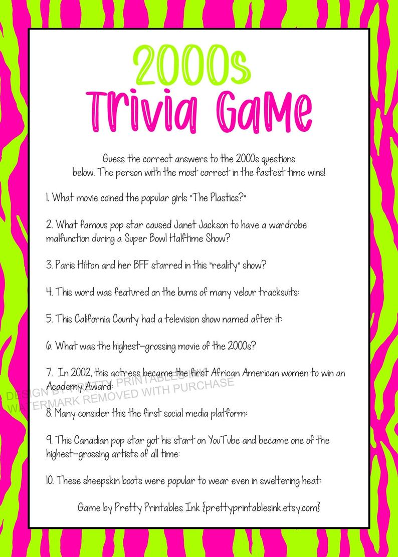 Tv Trivia Questions And Answers Printable
