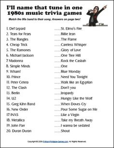 2000S Music Trivia Questions And Answers Printable R O C K A N D R O 