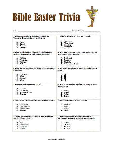 24 Fun Easter Trivia For You To Complete Kitty Baby Love