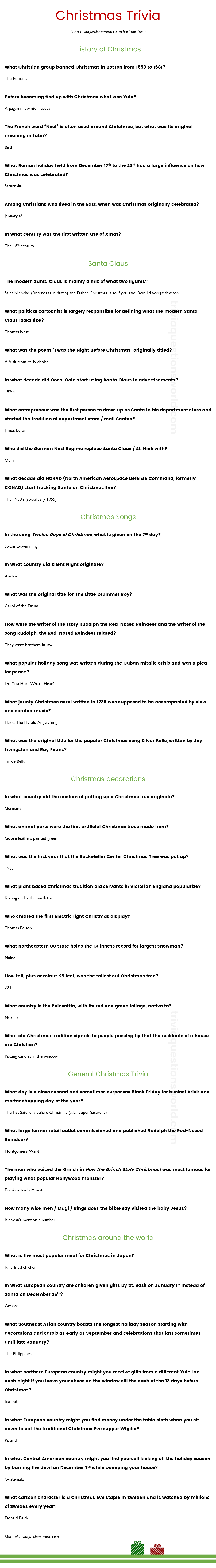 40 Challenging Christmas Trivia Questions How Many Can You Answer 