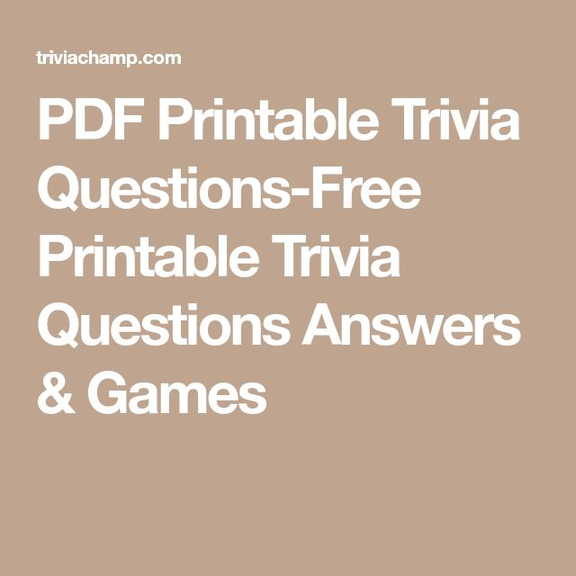 5Th Grade Trivia Questions And Answers Printable Pdf End Of The Year 