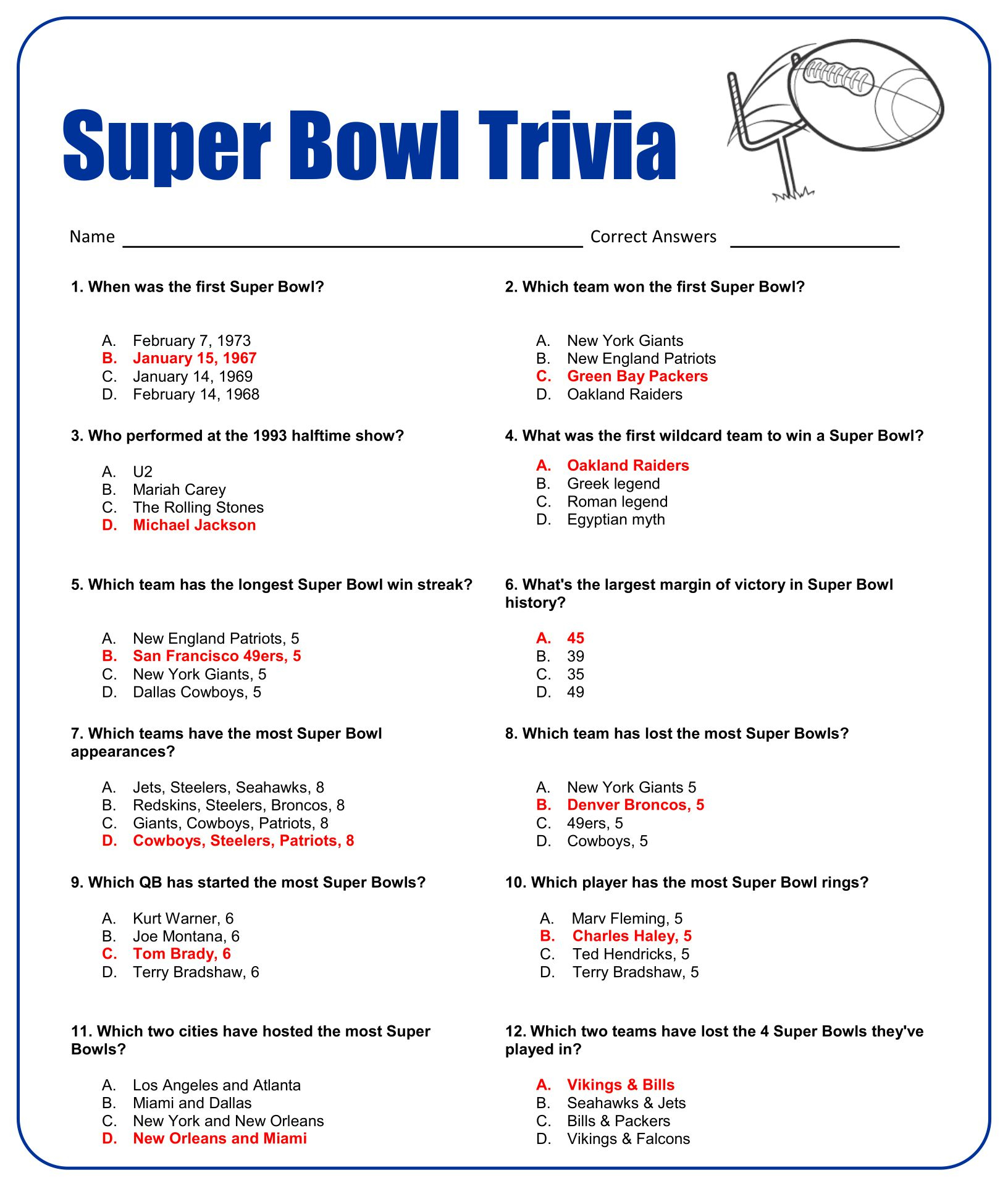 Sports Trivia Questions Printable Printable Questions And Answers