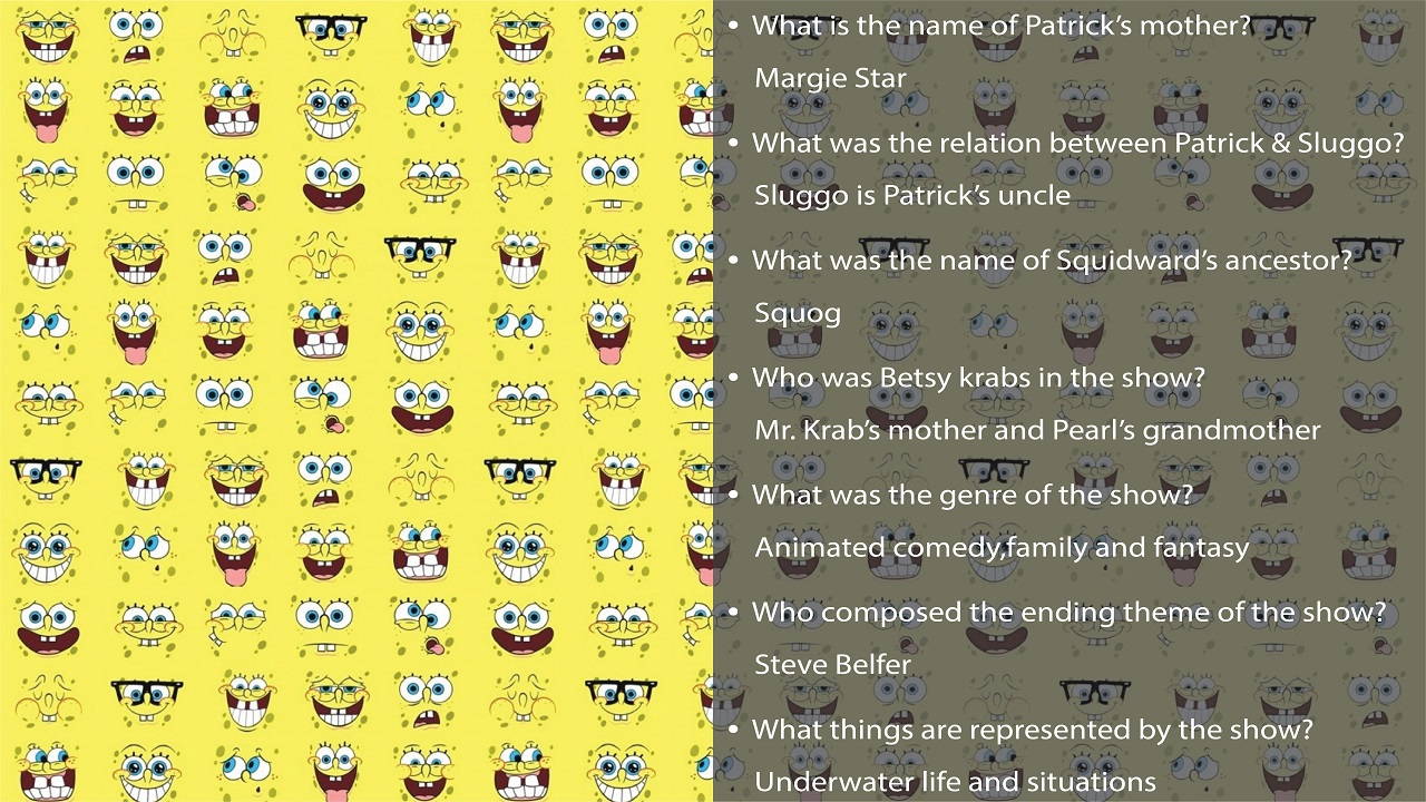 70 SpongeBob Trivia Questions And Answers