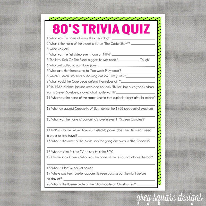 80s Trivia Questions And Answers Trivia Questions And Answers