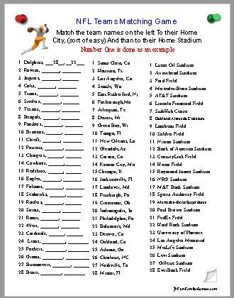 All Football NFL Stadiums College Mascots Trivia Questions And