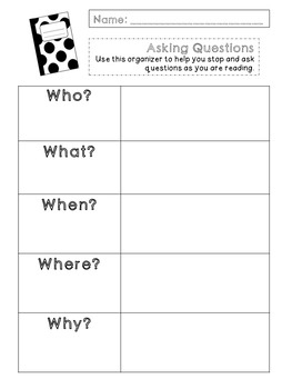 Asking Questions Graphic Organizer By Student Led Classroom TpT