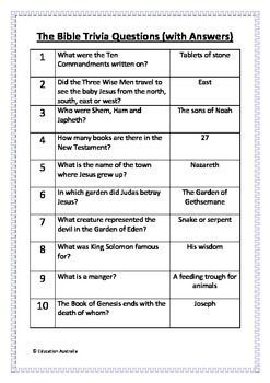 Bible Trivia For Kids With Answers Printable Free Printable Bible 