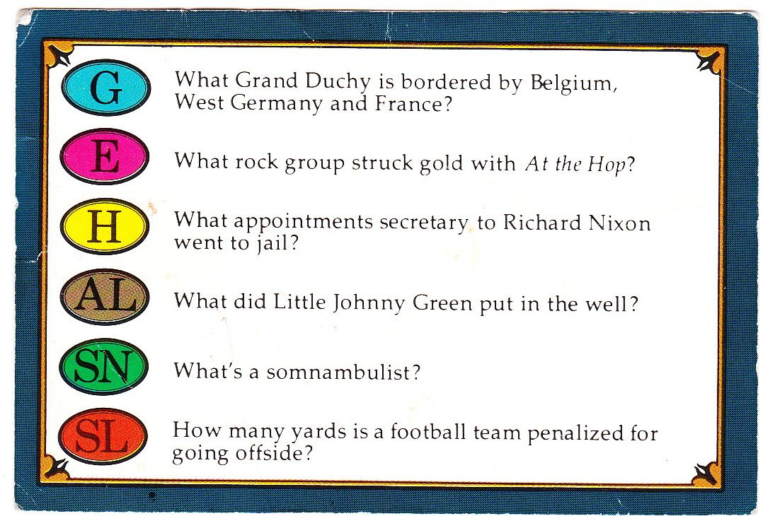 Trivial Pursuit Questions And Answers Printable