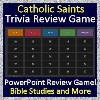 Catholic Saints Trivia Review Game By Bible Studies And More TpT