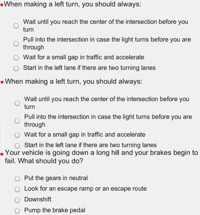 Free Printable Cdl Test Questions | Printable Questions And Answers