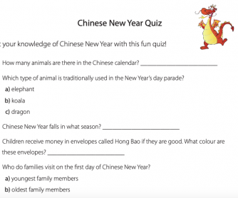 Chinese New Year Quiz