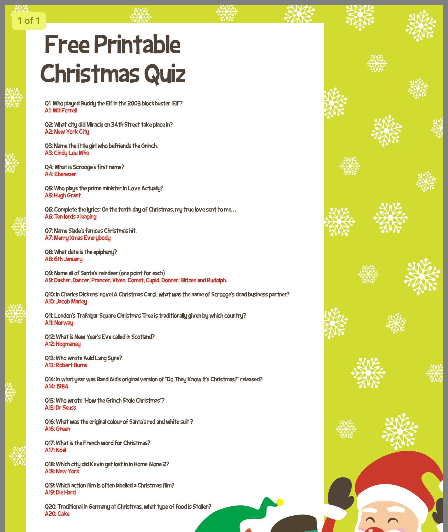 Free Printable Christmas Bible Quiz Questions Printable Questions And