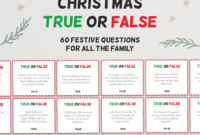 Christmas Facts True Or False Quiz Christmas Day Family Quiz Etsy