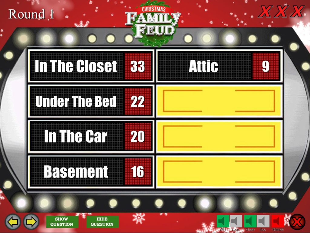 Christmas Family Feud Trivia Powerpoint Game Mac And PC Compatible 