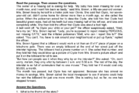 Comprehension Passage For Class 6 With Answers Kidsworksheetfun