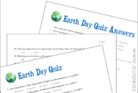 Earth Day Quiz Free Printable