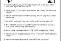 Elvis Trivia Printable Printable Word Searches