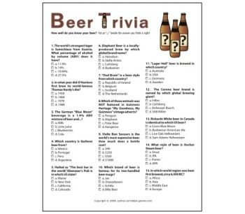 Oktoberfest Trivia Questions And Answers Printable