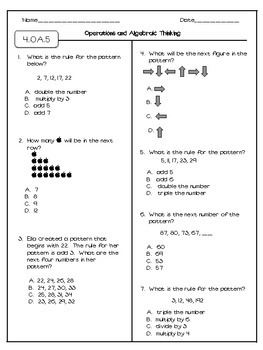 Fourth Grade Math Assessments Test Prep Edition Editable By Ashleigh