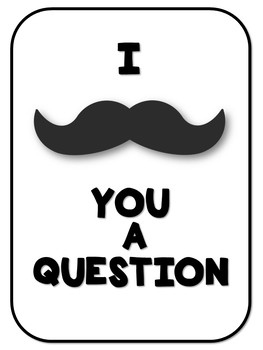 FREE I Mustache You A Question Poster By Highs And Lows Of A Teacher