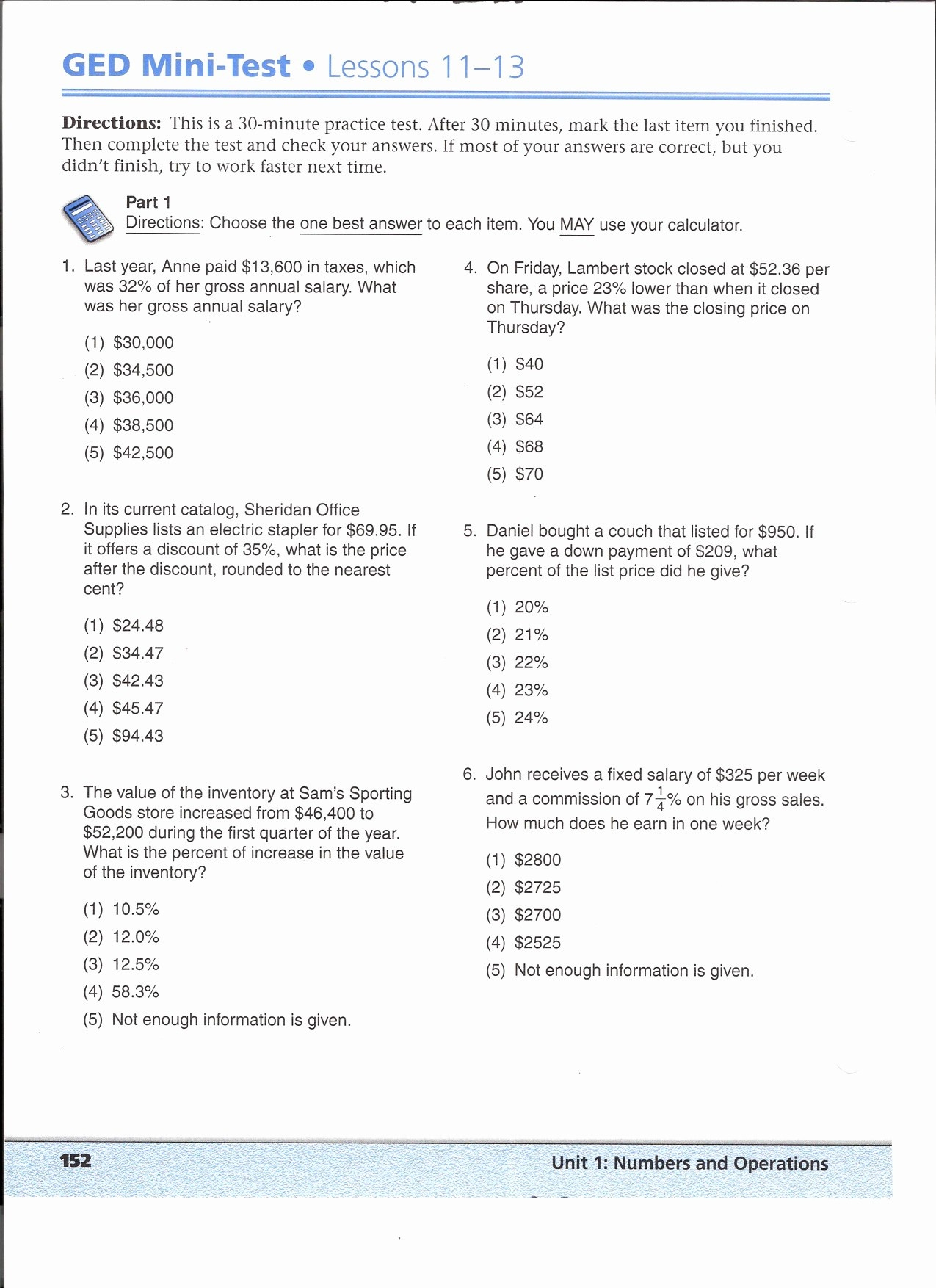 Free Printable Asvab Math Practice Test Free Printable