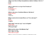 Free Printable Cinco De Mayo Trivia Quiz