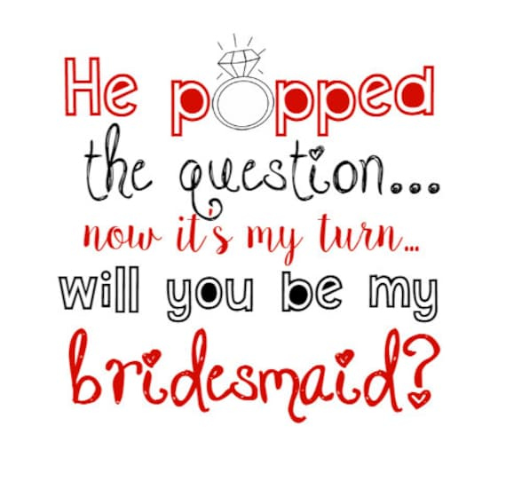 He Popped The Question Free Printable