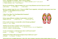 Free Printable Summer Trivia Quiz