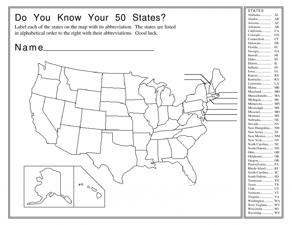 Free Printable United States Map Quiz Printable US Maps