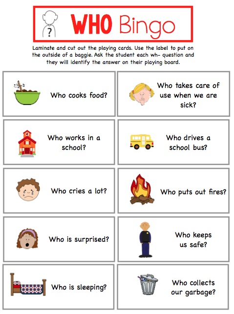 Free Printable Wh Questions Worksheets For Autism Jean Harrison 39 s