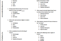 French History And Geography Quiz Student Handouts