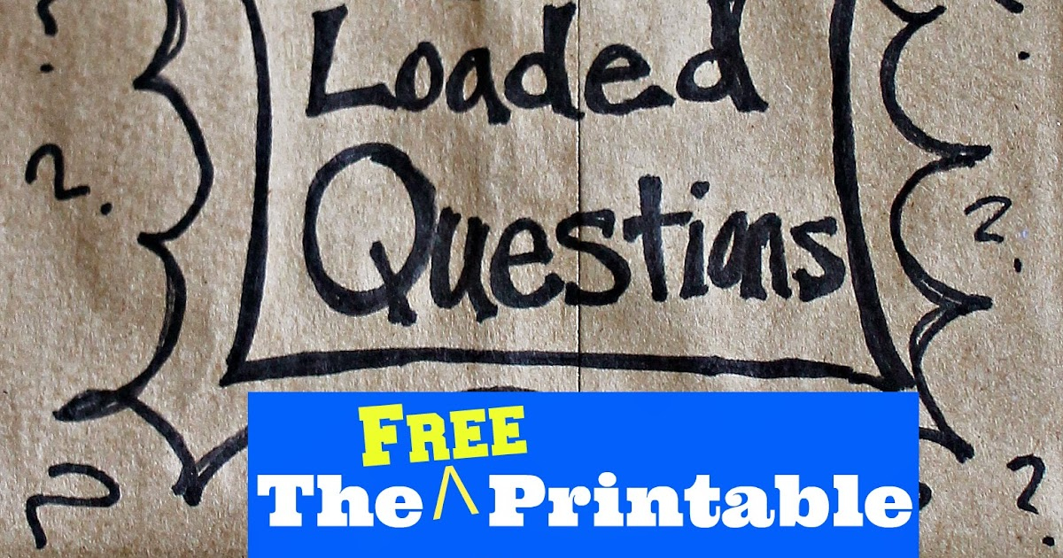 Freshly Completed Loaded Questions A FREE Printable Game