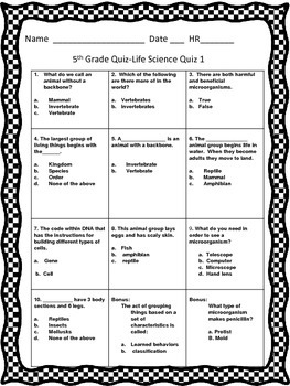 Trivia Questions For 5th Graders Printable