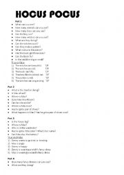 Hocus Pocus ESL Worksheet By Julieta30989