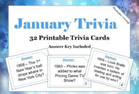 January Trivia Questions Answers Birthday Printable Fun Facts