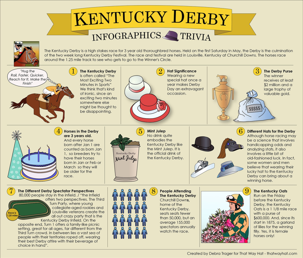 Kentucky Derby Wide Summer Hats