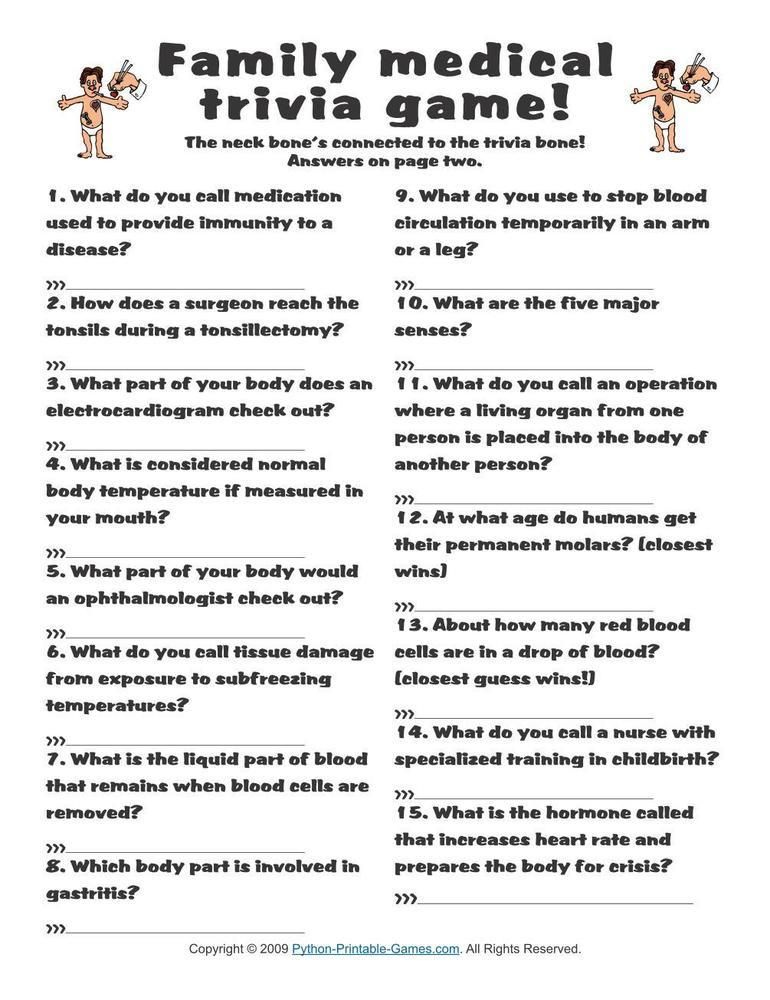 Kids Quiz Funny Trivia Questions And Answers Printable KIDKADS