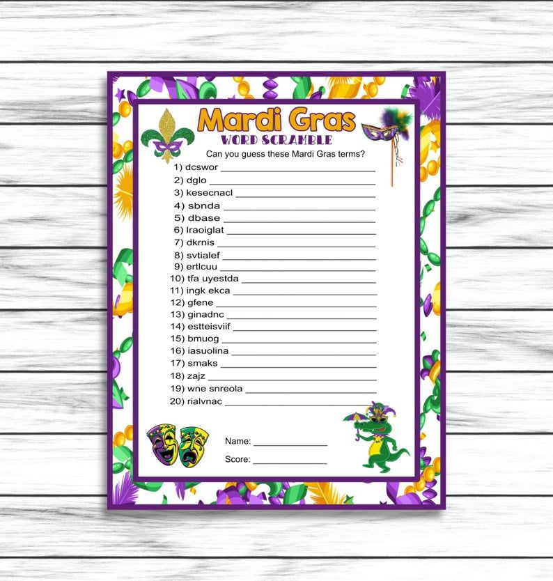 Mardi Gras Trivia Questions And Answers Printable Printable Word Searches