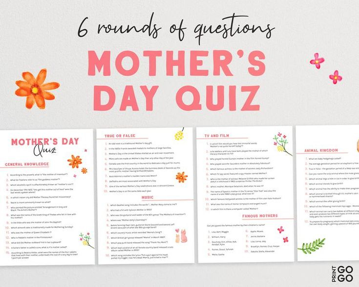 Mother 39 s Day Quiz Mothering Sunday Trivia Night Mothers Day Pub 