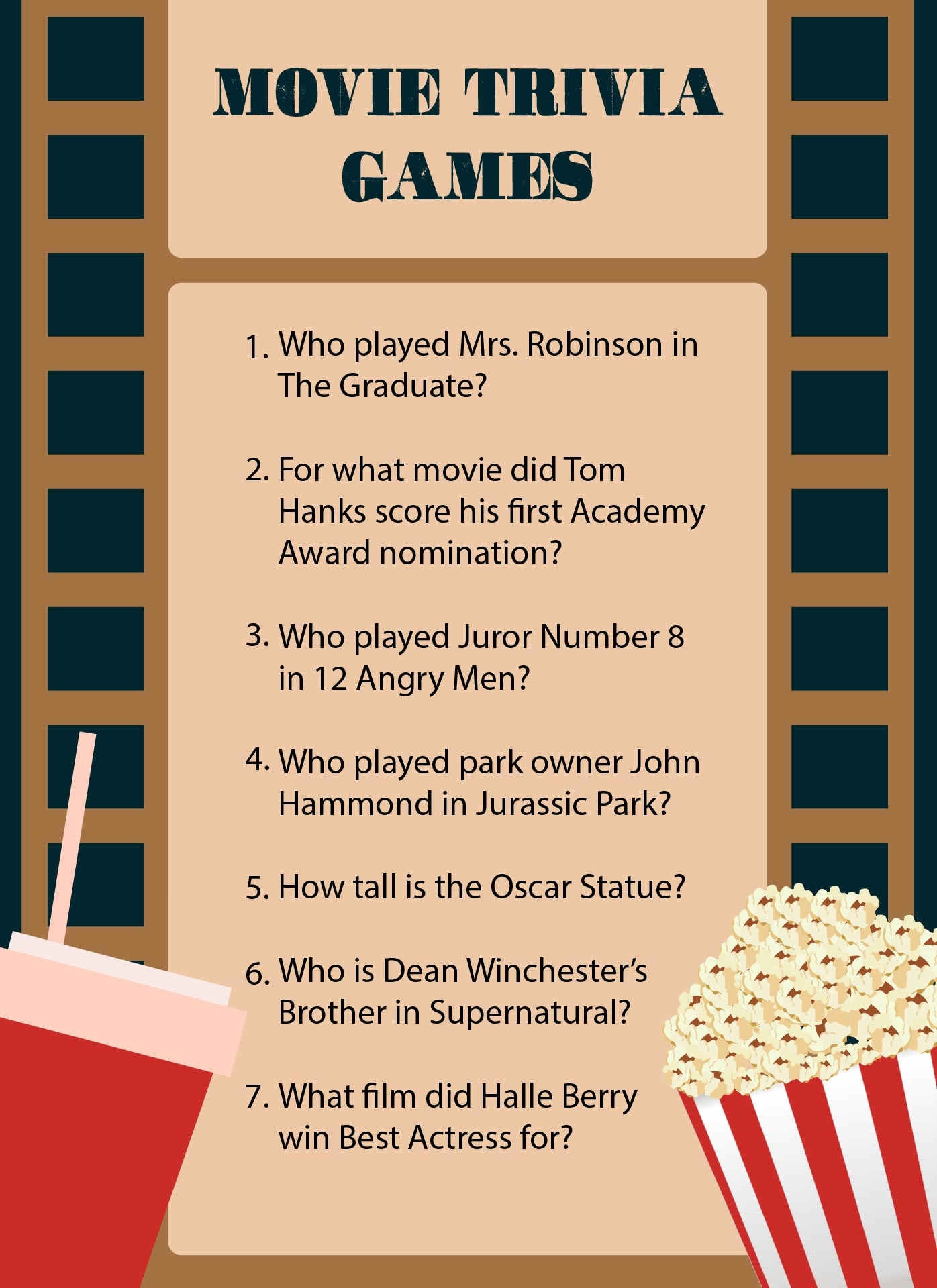 Movie Trivia Questions And Answers Printable TiesNV