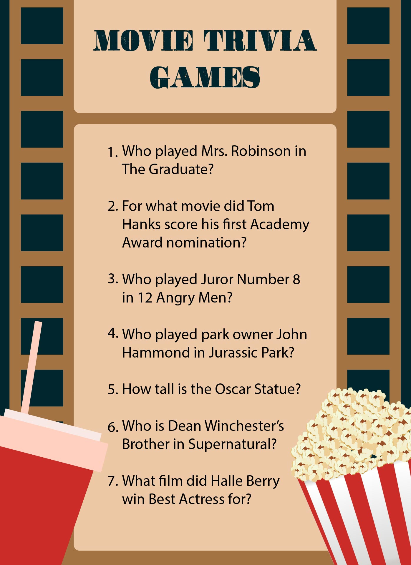 Printable Black Movie Trivia Questions And Answers Printable