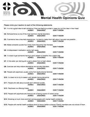 Multiple Choice Printable Mental Health Trivia Questions And Answers 