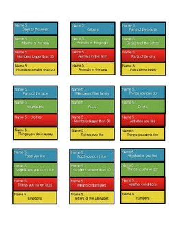 Name 5 Game Questions Printable