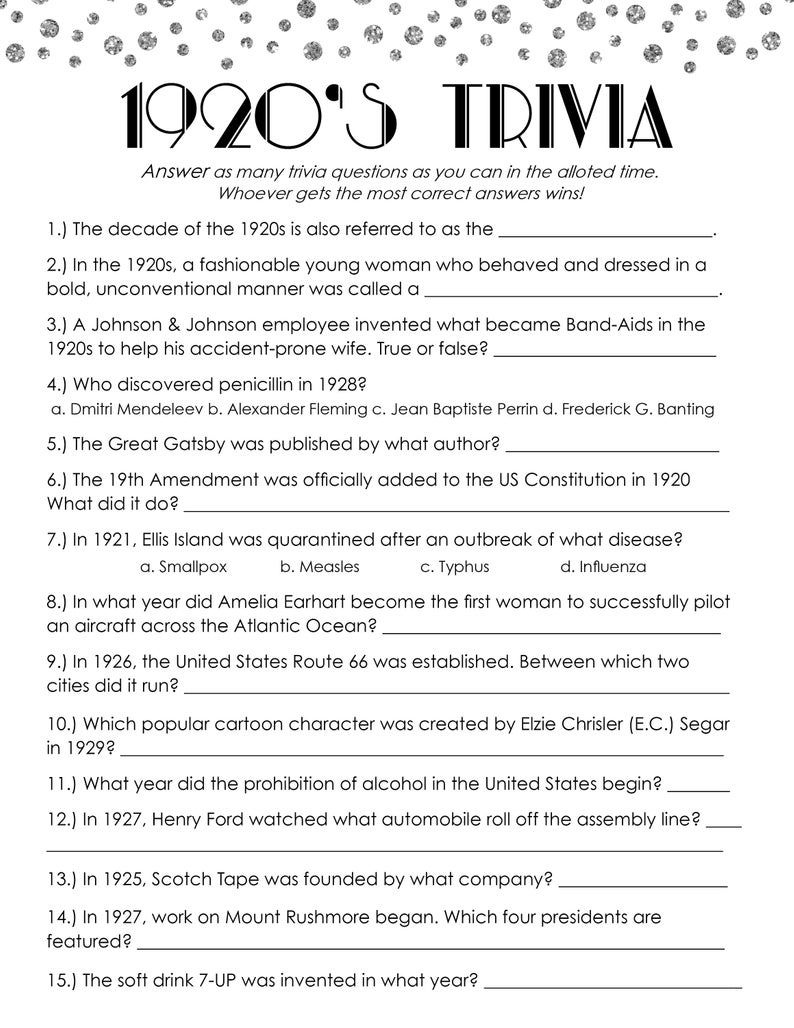 New Year 39 s Trivia Questions And Answers Printable Quiz Questions And 