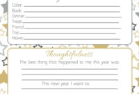 New Years Time Capsule Printable Questionnaire For Kids
