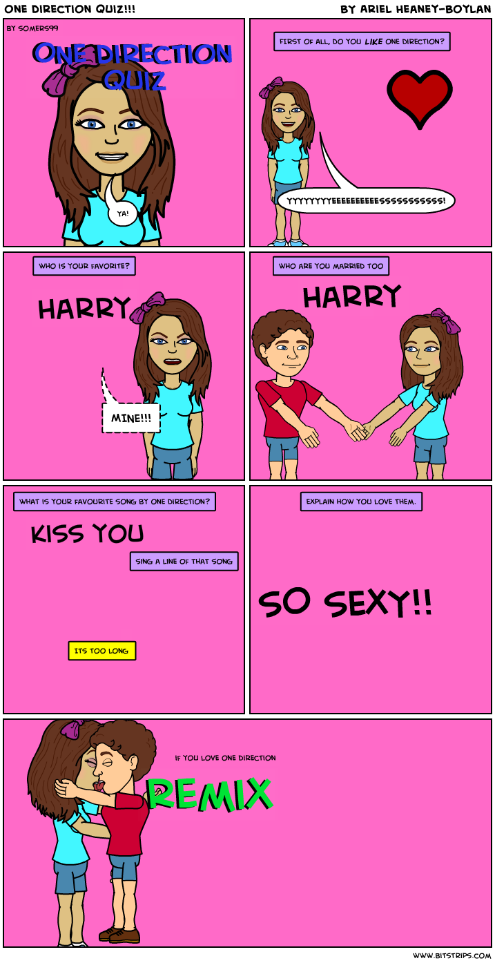 One Direction Quiz Bitstrips