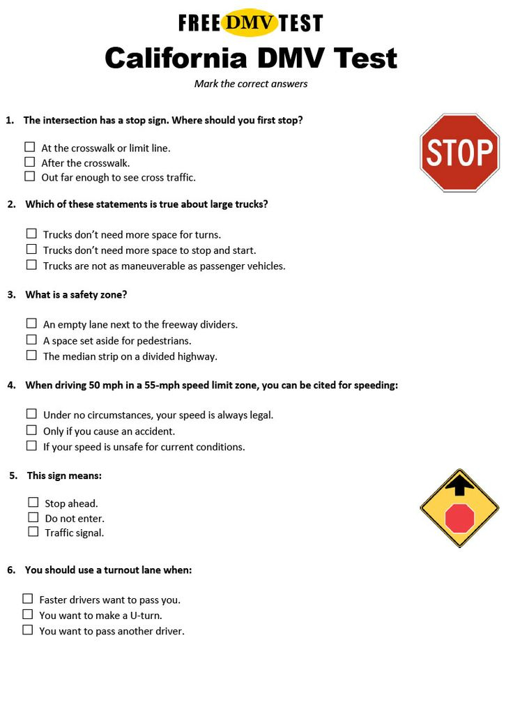 Driving Theory Test Questions And Answers Printable